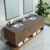 James Martin Vanities Marcello 72in Double Vanity, Chestnut w/ 3 CM Grey Expo Top D200-V72-CSN-3GEX